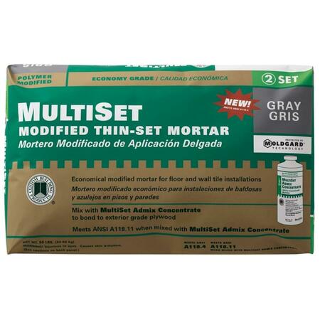 CUSTOM BUILDING PRODUCTS Gray MultiSet Modified Thin-Set Mortar MSMG50 1065424